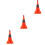 3Pcs Collapsible Reflective 45Cm Traffic Safety Cone Warning Cone Red 5