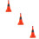 3Pcs Collapsible Reflective 45Cm Traffic Safety Cone Warning Cone Red 9