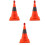 3Pcs Collapsible Reflective 45Cm Traffic Safety Cone Warning Cone Red 3
