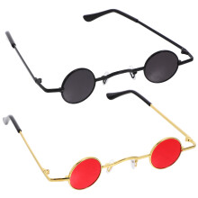 2 Vintage Rondglas Zonnebril Hippie Stijl