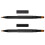 2Pcs Retractable Double-Headed Lip Brush For Makeup (Black) 1