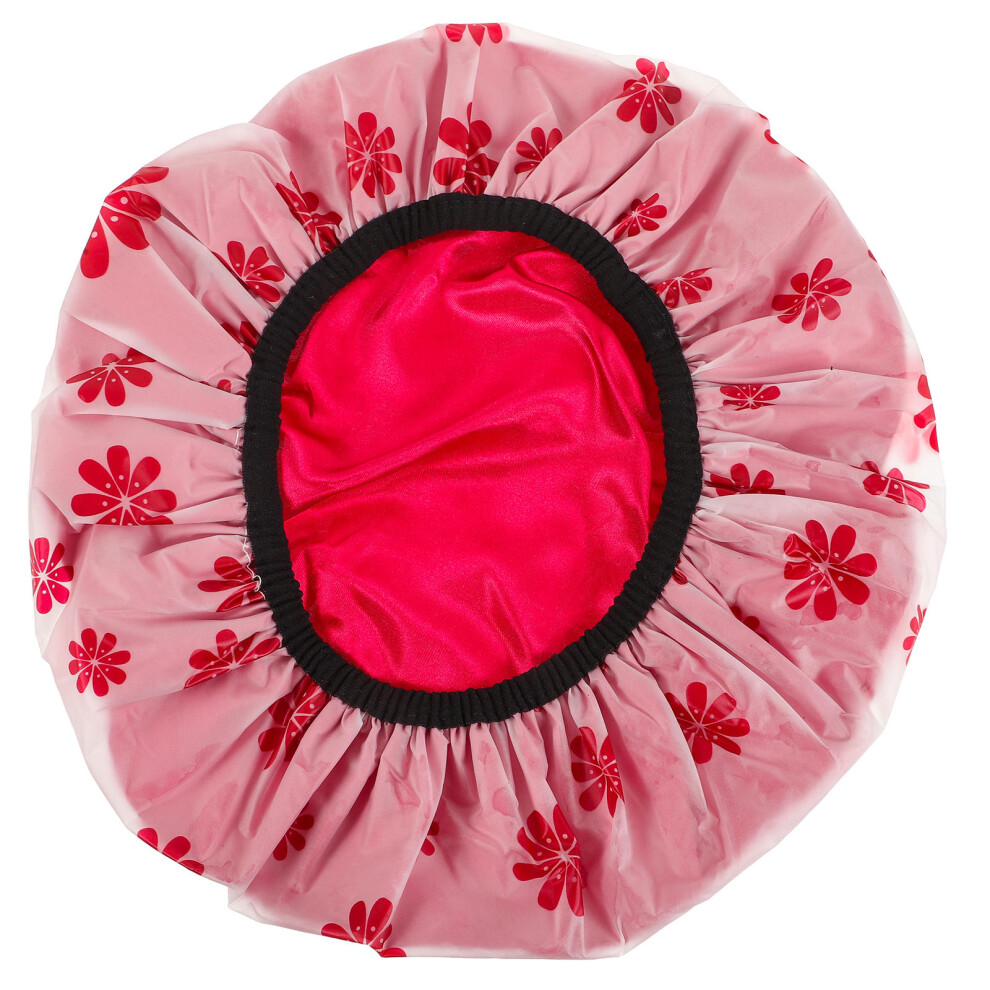 Villcase Shower Hair Cap Satin Reusable Cover For Showering