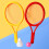 One Pair Plastic Badminton And Tennis Racket Set With Balls 9
