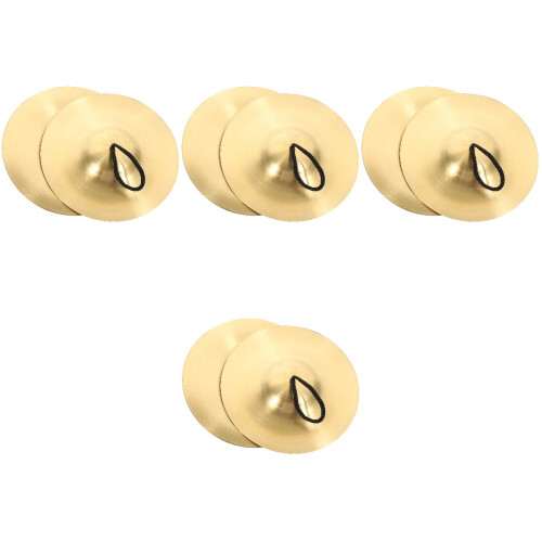 4 Pairs Professional Copper Finger Cymbals Percussion Dancing Props 2