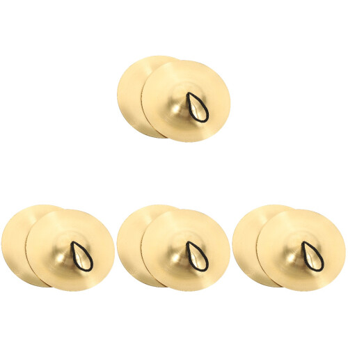 4 Pairs Professional Copper Finger Cymbals Percussion Dancing Props 1