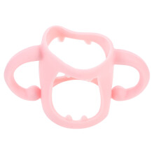 3Pcs Silicone Baby Bottle Handle Grip Pink Feeding Cover