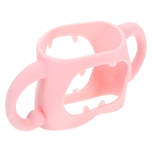 3Pcs Silicone Baby Bottle Handle Grip Pink Feeding Cover 2