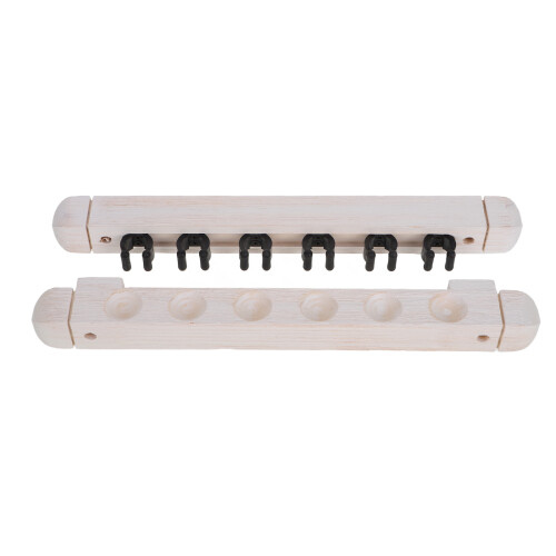 3 Sets Wood Pool Cue Rack Wall Mounted Holder For 6 Cues 1
