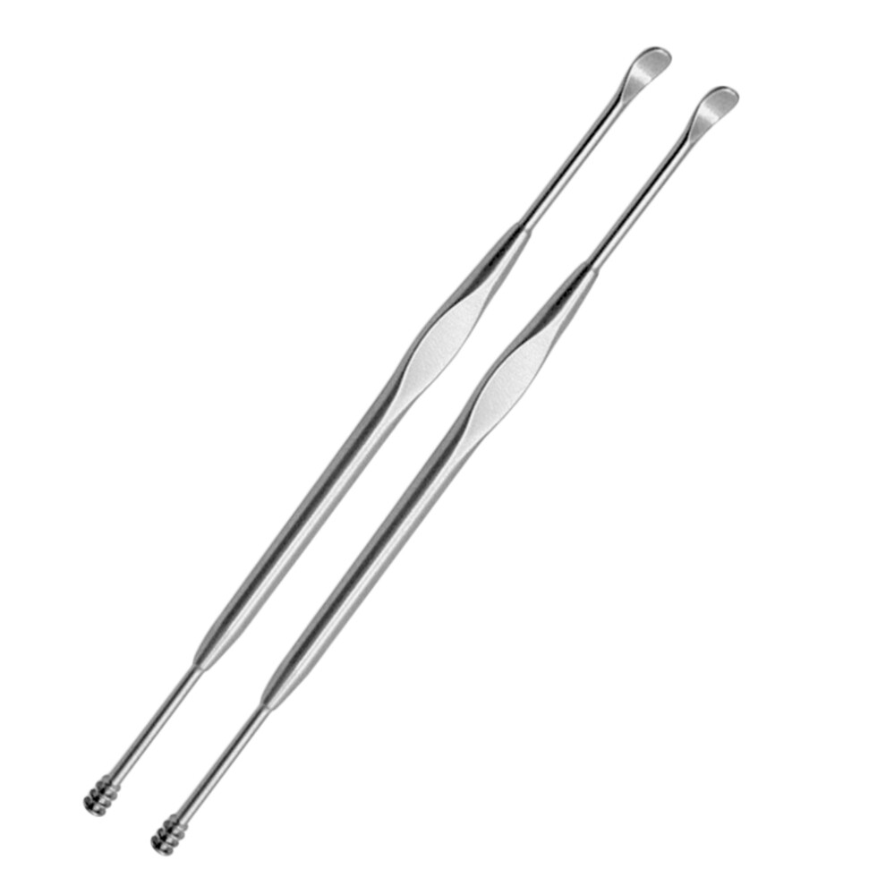Aboofan 6 Pcs Double-End Ear Pick Spoon Stainless Steel Spiral Wax Cleaner
