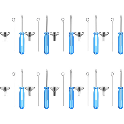 10Ensembles Kit Mini Entonnoirs Acier Inoxydable Pour Urne Crémation 1