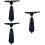 3Pcs Polyester Pre-Tie Necktie For Women Men Angel Charm 7