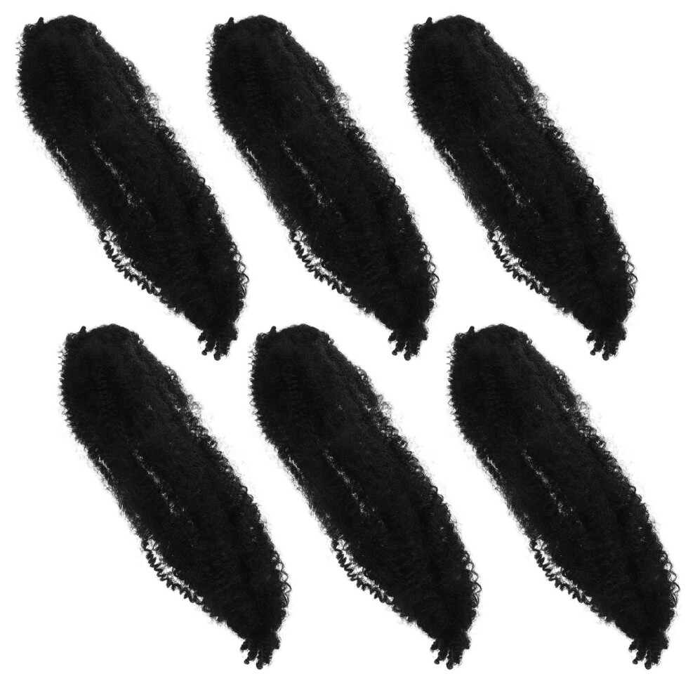 Totority Unisex 24 Pcs Afro Twisted Curly Wig Synthetic Hair Braiding Extension