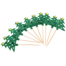 40 Pcs Christmas Tree Cocktail Picks For Cake Fruit And Desserts