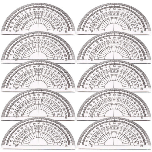 30 Pcs Plastic Protractors 180 Degree For Students