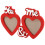3Pcs Wooden Picture Frame With Double Heart Molding Decorative Display 1