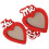 3Pcs Wooden Picture Frame With Double Heart Molding Decorative Display 3