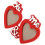 3Pcs Wooden Picture Frame With Double Heart Molding Decorative Display 2