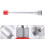 2Pcs Extension Rod For Airless Paint Sprayer Spray Tip Pole (Silver) 11