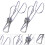 2 Sets 25 Pcs Stainless Steel Clothes Clips Spring Storage Pin Silver 11
