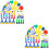 2Sets Assorted Color Kids Painting Supplies Brush and Sponge Kit 6