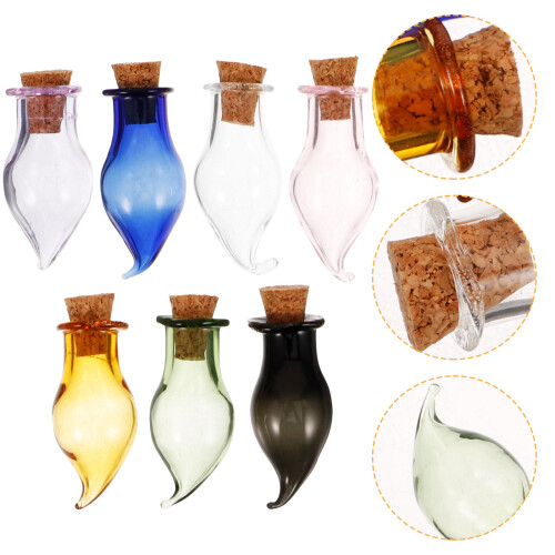 2 Sets Mini Glass Wishing Bottles With Cork Stoppers 2