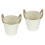 2Pièces Pot Fer Beige Rétro Élégant Durable Pour Décor 6