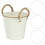2Pièces Pot Fer Beige Rétro Élégant Durable Pour Décor 11