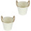 2Pièces Pot Fer Beige Rétro Élégant Durable Pour Décor 5