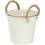 2Pièces Pot Fer Beige Rétro Élégant Durable Pour Décor 2
