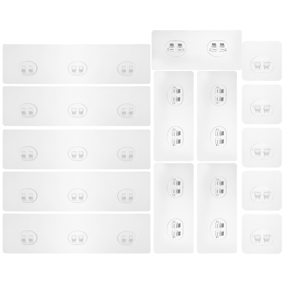 30 Pcs Adhesive Shelf Brackets Wardrobe Pegs Partition Hooks 033394971083