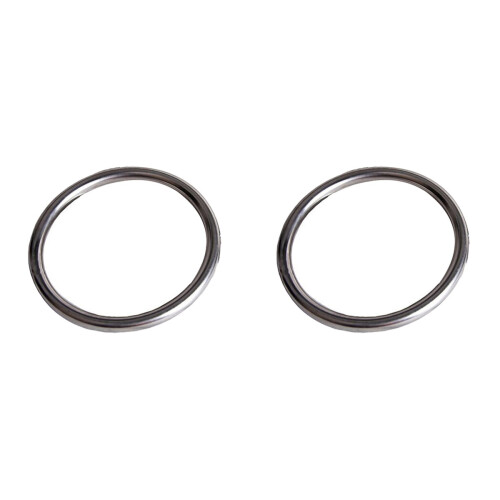2 Pcs Wing Stainless Steel Hand Strength Training Ring Silver 2