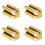 4 Pcs Professional Eyebrow Pencil Sharpener Four Sides Golden 5