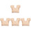4Pcs Washable Thin Armpit Sweat Pads Beige 4