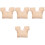 4Pcs Washable Thin Armpit Sweat Pads Beige 5