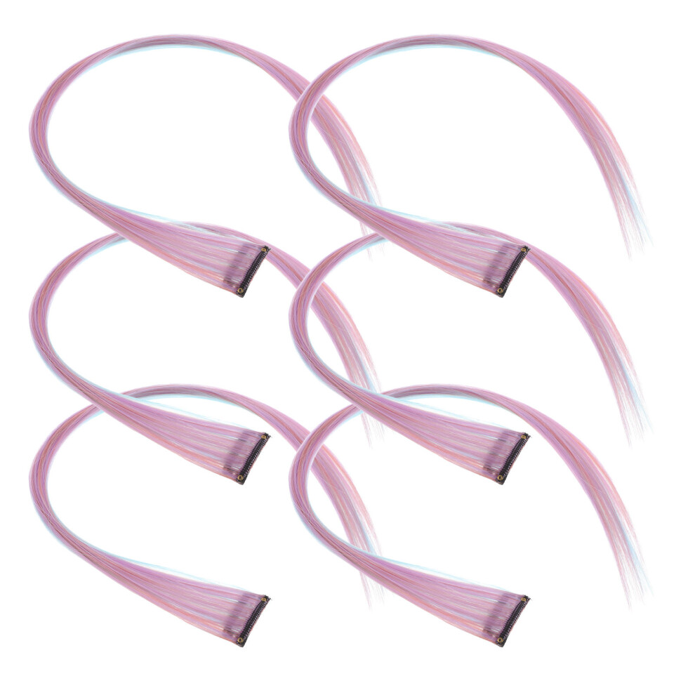 Vaguelly 12 Pcs Clip-In Straight Synthetic Lightweight Hair Extensions For Women