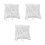 3Pcs White Ring Pillow Square Holder For Wedding 7