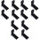 12 Pcs Multi-Function Snowboard Straps For Sled Skis Fixing Bands 4