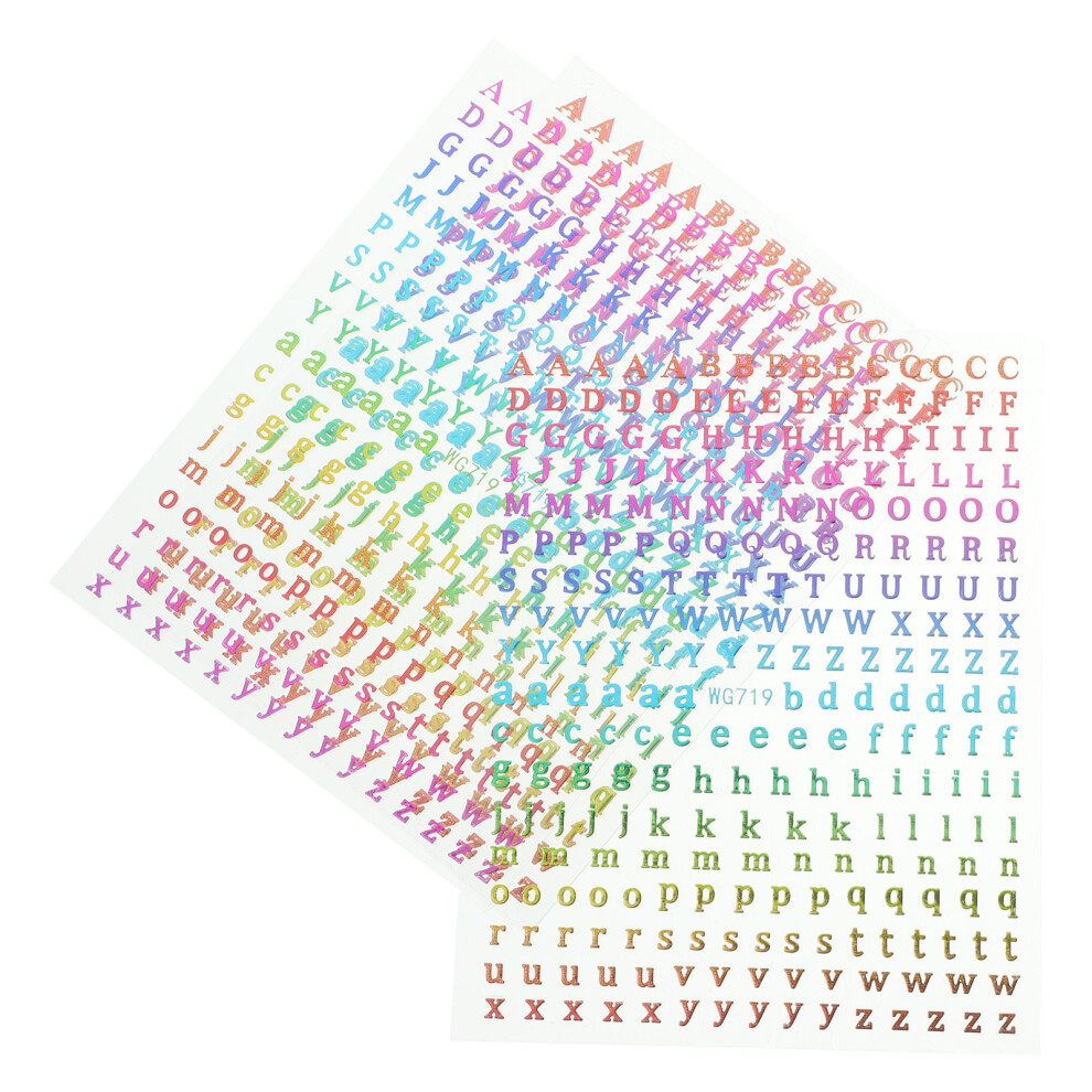 Happyyami 16 Sheets Self-Adhesive Alphabet Nail Art Stickers Decoration
