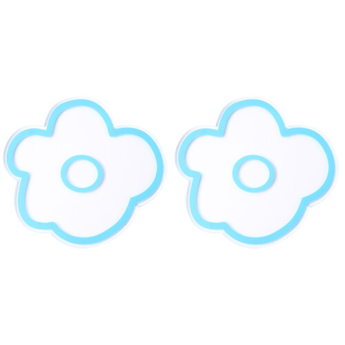 2 Pcs Acrylic Coaster Flower Style Heat Insulation Placemat 1