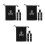 3Pcs Halloween Pirate Drawstring Bags Polyester 15.5X11.5Cm Black 4