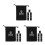 3Pcs Halloween Pirate Drawstring Bags Polyester 15.5X11.5Cm Black 9