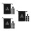 3Pcs Halloween Pirate Drawstring Bags Polyester 15.5X11.5Cm Black 5