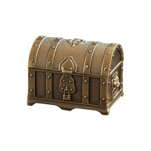 3Pcs Metal Pirate Treasure Chest Jewelry Box Bronze For Storage
