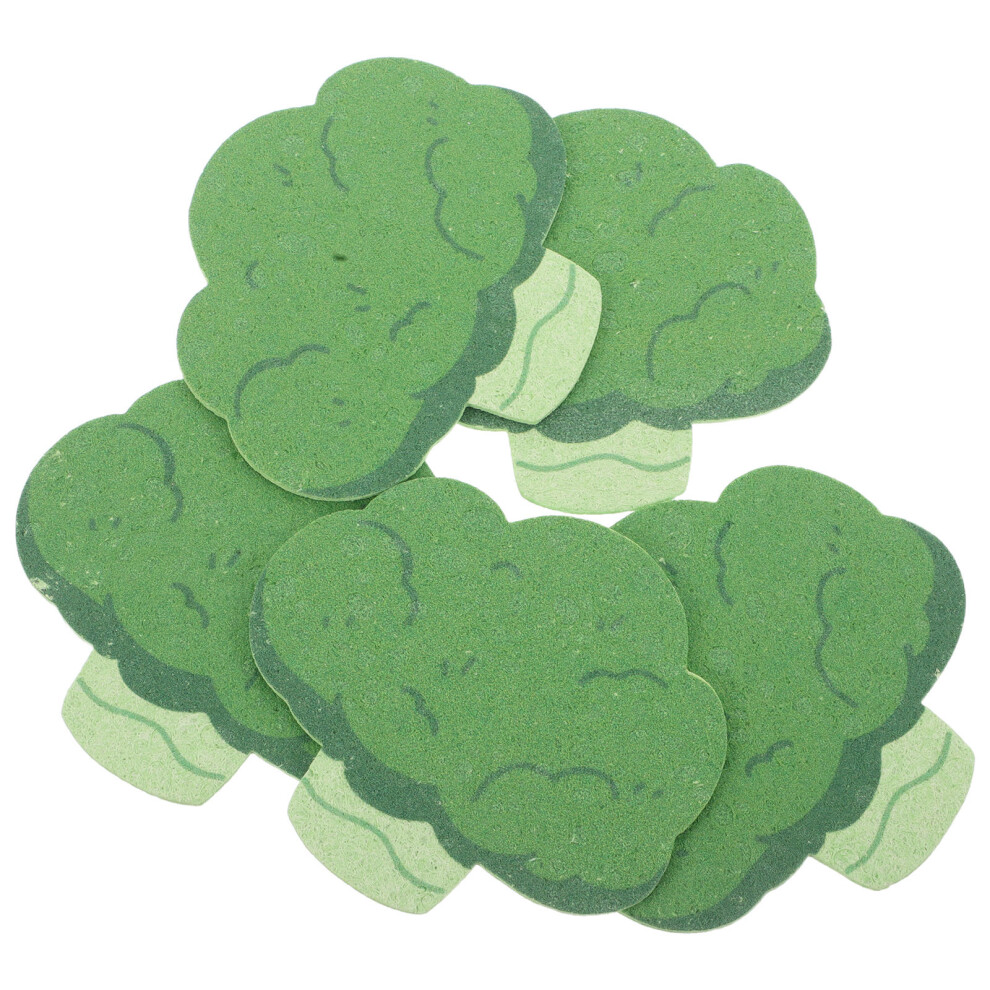 Happyyami 25 Pcs Cartoon Broccoli Shaped Bath Sponge For Sensitive Skin