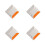 4Pcs Aluminum Reflective Road Stud Light Double Sided Pavement Marker 6