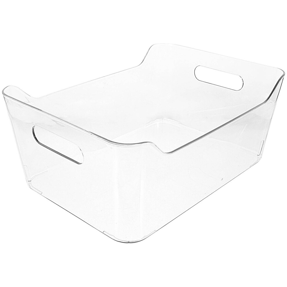 2Pcs Large Transparent Plastic Desktop Storage Bin For Bathroom-image-OPC-PKXM67C-NEW