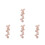 4Pcs Pu Numbered Stitch Marker Chain For Knitting Crocheting 8