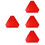 4Pcs Reflective Triangle Slow Moving Vehicle Sign For Safety 8