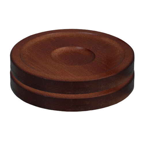 4 Pcs Round Wood Coasters For Whiskey Glasses
