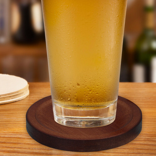 4 Pcs Round Wood Coasters For Whiskey Glasses 2